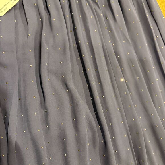 NWT DR2 by Daniel Rainn Navy Rhinestone Midi/Maxi Skirt Size Small - Picture 5 of 11